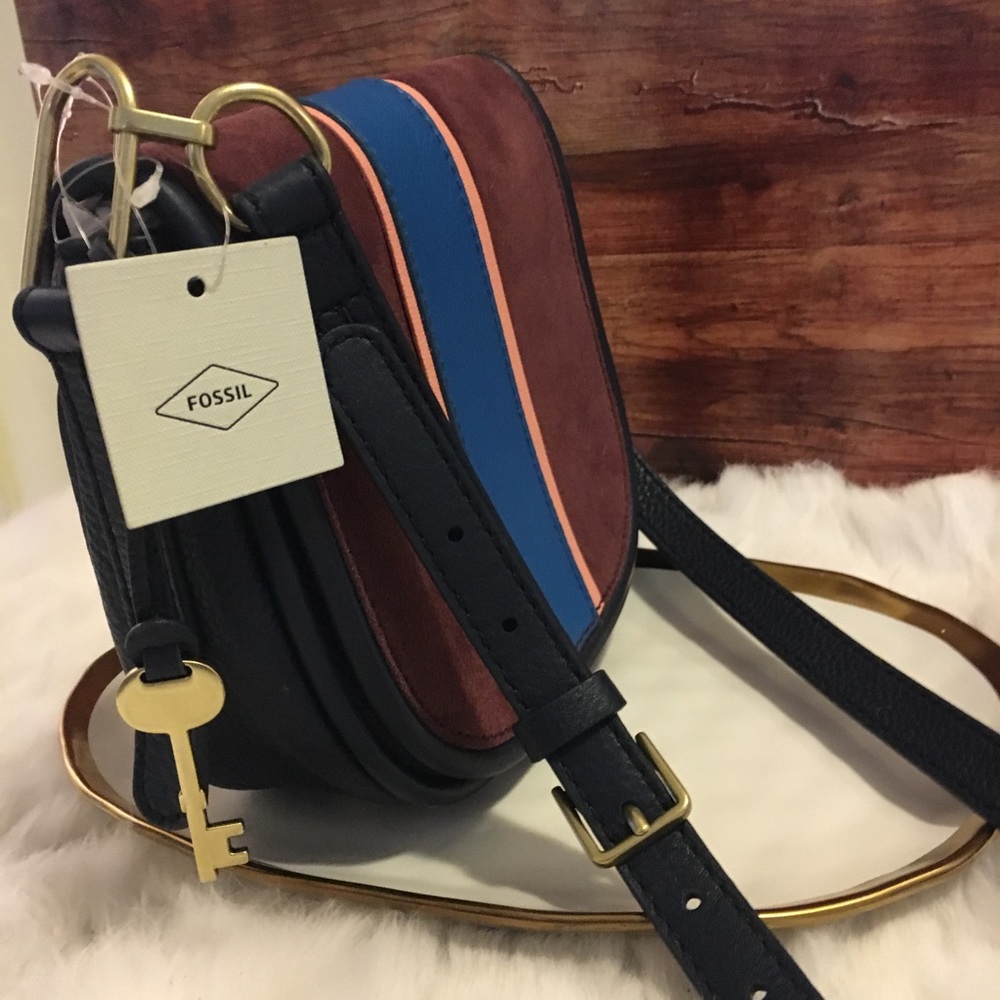 💗Preppy Classic Fossil Rumi small suede crossbody - Picture 4 of 6